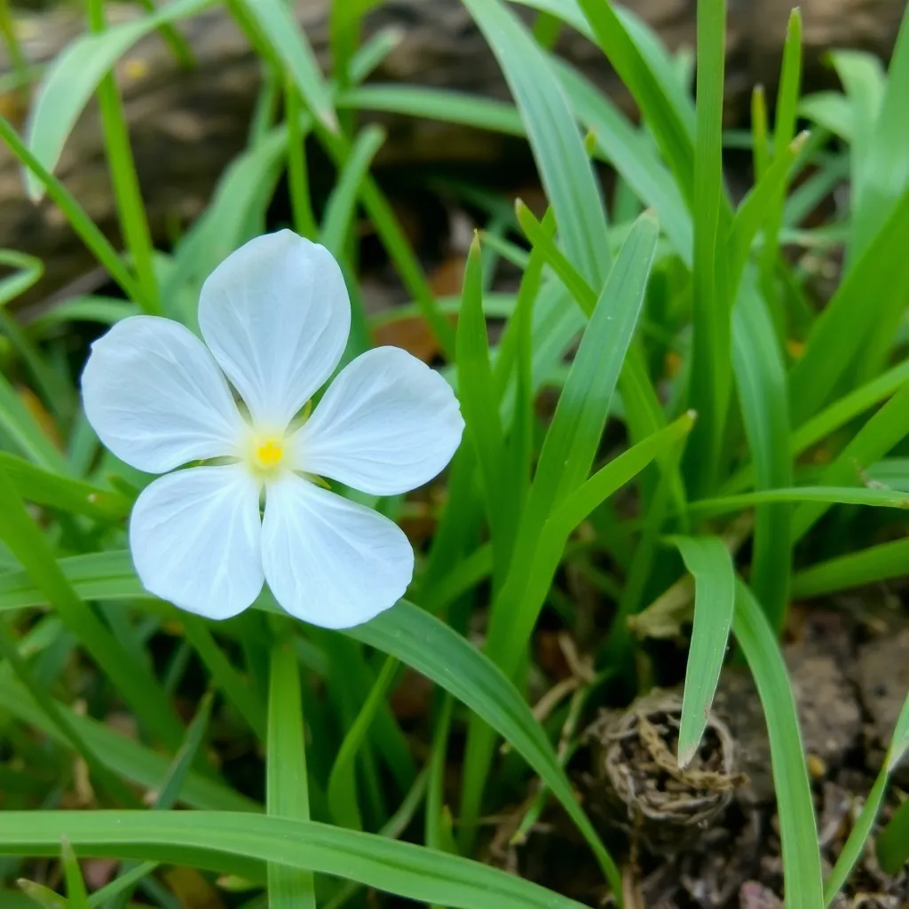 Grass, Flower, Wood